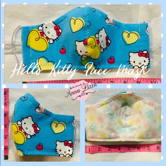😷Handmade Hello Kitty Face Mask - Picture 1 of 5